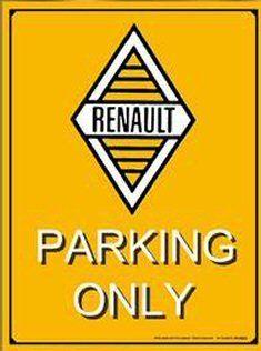 Vintage Renault Logo - FRENCH VINTAGE METAL SIGN 40x30cm RENAULT PARKING ONLY: Amazon.co.uk ...