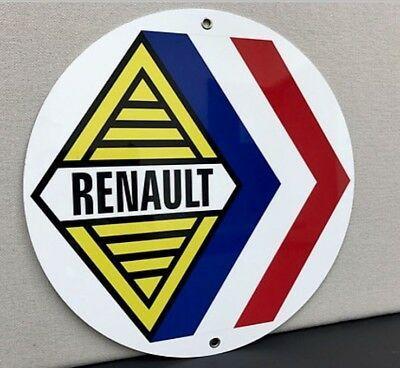Vintage Renault Logo - ALPINE FRENCH RACING Renault Vintage Logo Reproduction Garage Sign