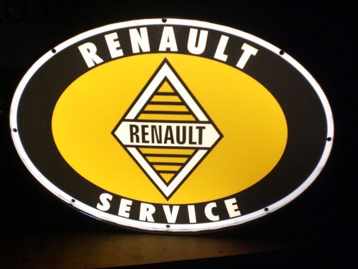 Vintage Renault Logo - Renault French Garage Sign - Vintage Classic Car Illuminated ...