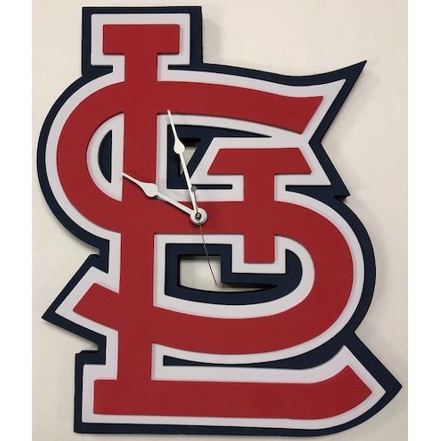 St. Louis Sport Logo - St. Louis Cardinals 3D STL Logo Wall Clock