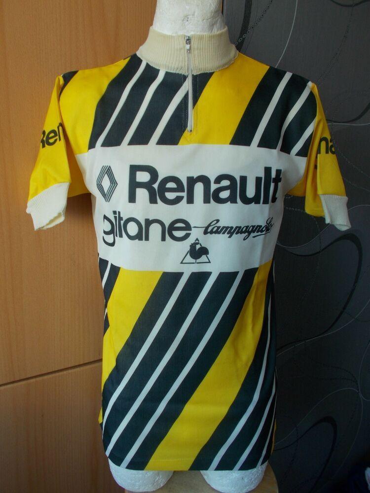 Vintage Renault Logo - RENAULT GITANE CAMPAGNOLO LE COQ LOGO NYLON SHIRT JERSEY CYCLING ...