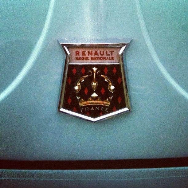 Vintage Renault Logo - Beautiful #vintage #Renault #Dauphine #brand #badge #type … | Flickr