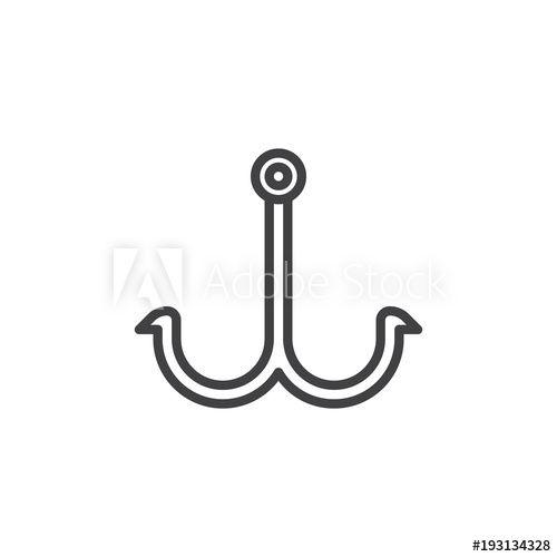 Mobile Icon Logo - Fishing double bait outline icon. linear style sign for mobile