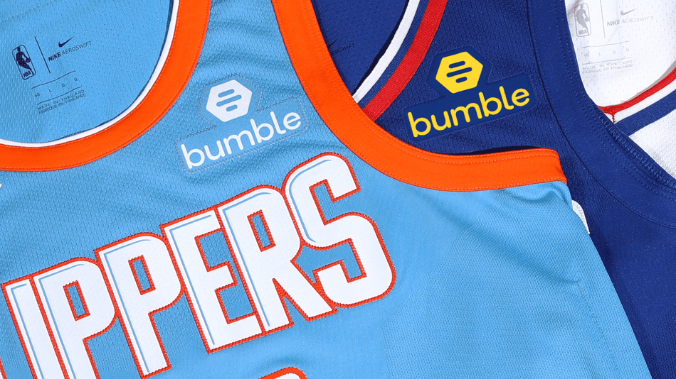 Bumble Logo - Dating app Bumble's logo added to L.A. Clippers' uniform in new deal