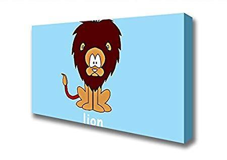 Light Blue Lion Logo - Wide Light Blue Lion 20 Canvas Art Prints - Double XL 40 x 80 inches ...