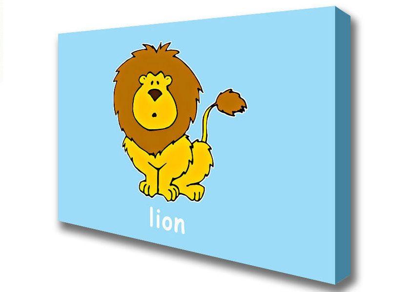 Light Blue Lion Logo - Animal Light Blue Lion 34 Canvas Art Prints