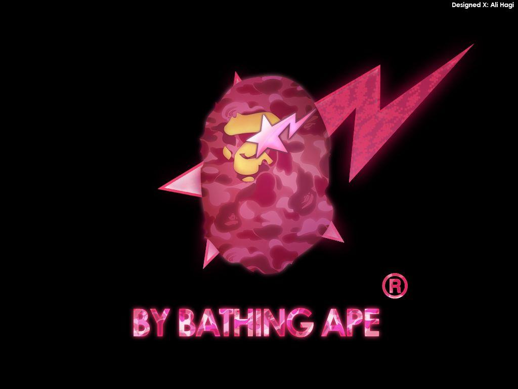 Bathing Ape Pink Logo - BAPEINFO.com | BAPE WALLPAPERS