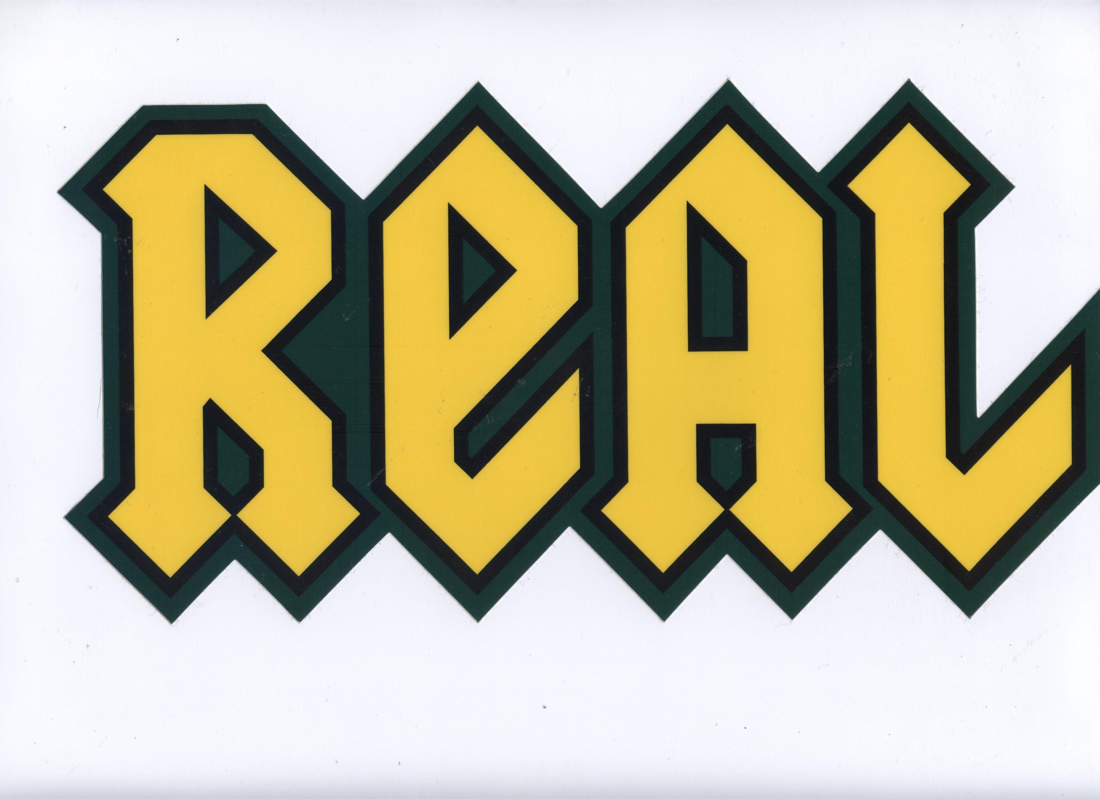 Real Skateboards Logo - Real Skateboards 11 Green Black Yellow Logo Sticker. Click On Photo