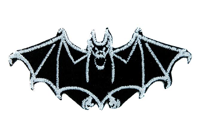 Dracula Bat Logo - Amazon.com: White Vampire Bat Patch Iron on Applique Alternative ...