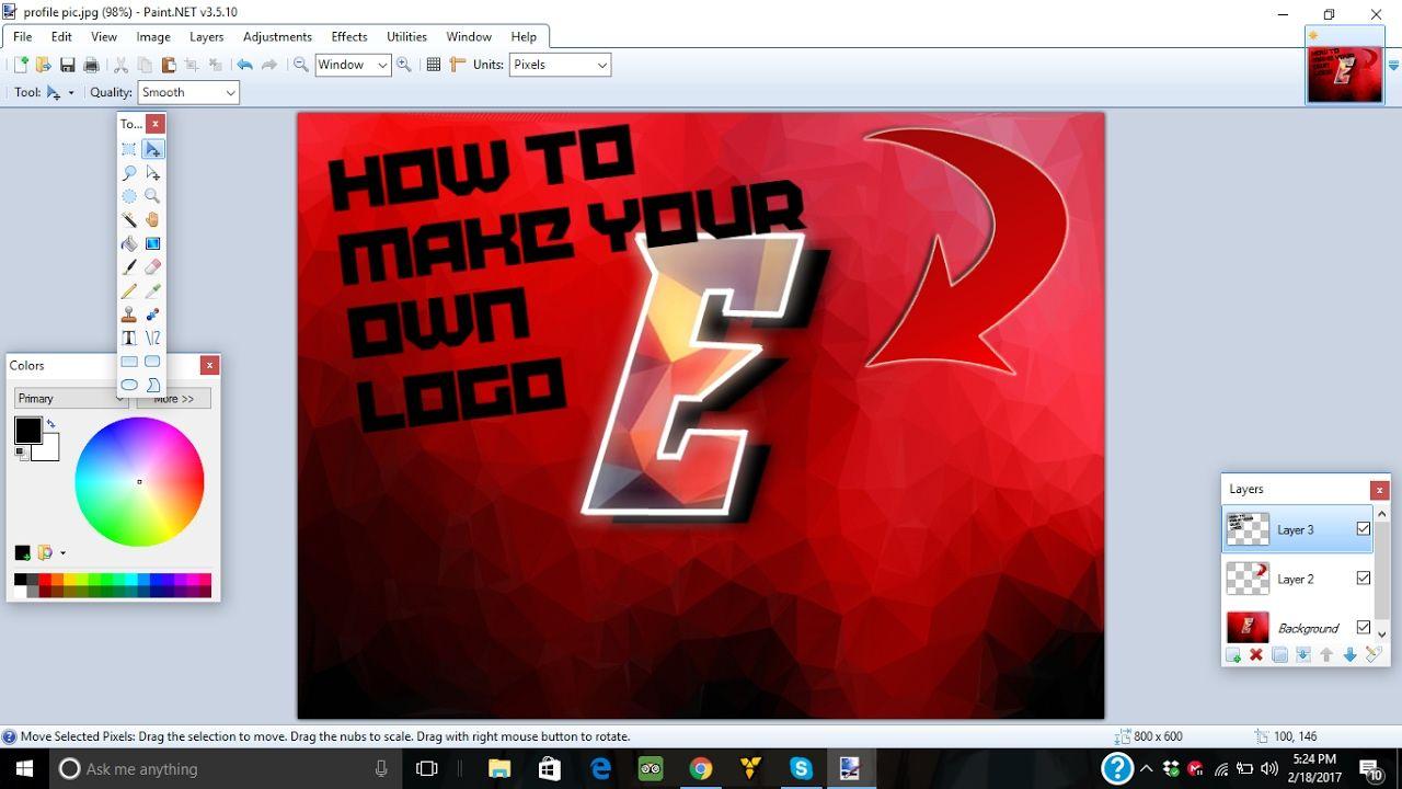 Make Your Own YouTube Logo - how to make your own youtube logo with paint.net - YouTube