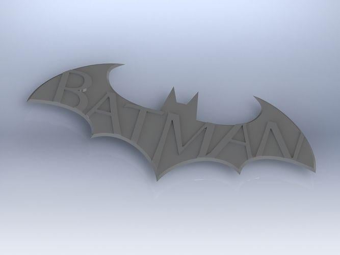 Batman Arkham City Logo - 3D Printed Batman Arkham City Logo V1