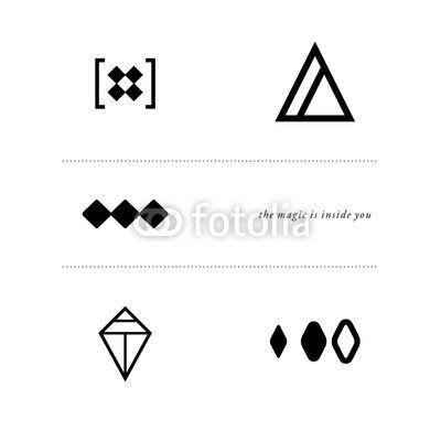 Simple Abstract Logo - Set of simple abstract logo designs. Buy Photo. AP Image