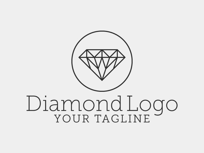 A Diamond in Diamond Logo - Diamond Logo Template