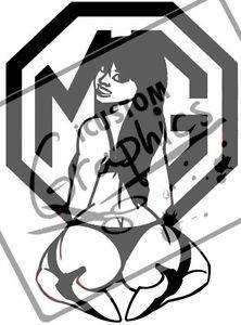 Fun Black and White Logo - Details about mg sexy girl babe novelty fun car sticker logo vinyl decals  by icustom graphics