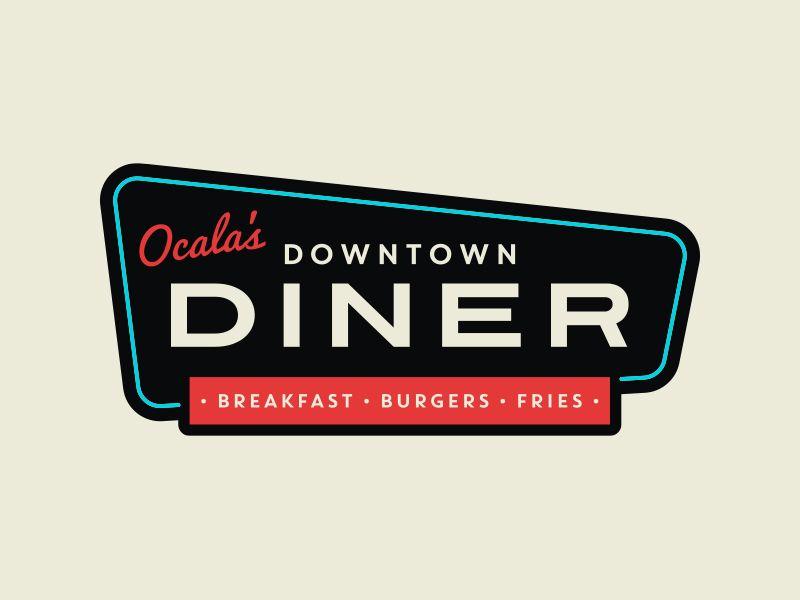 Diner Logo - Downtown Diner Logo - Original Pitch by Carl Craig | Dribbble | Dribbble