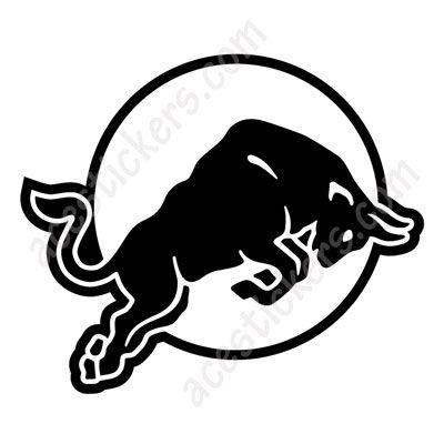 Red and Black Bull Logo - Red Bull Logo Stickers 015 (10 x 8.4 cm) - ステッカー、カッティング ...