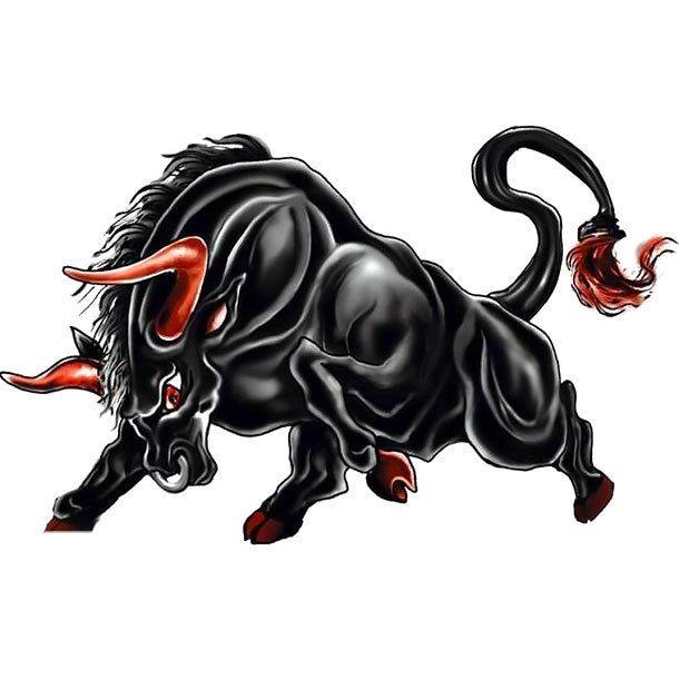 Red and Black Bull Logo - Raging Black Bull Tattoo Design | Bulls | Bull tattoos, Tattoos ...