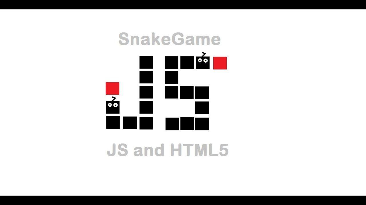 Snake Game Logo - Coding Snake Game Tutorial. JS and HTML5