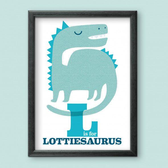Green Dinosaur Shops Logo - Dinosaur alphabet custom poster | Natural History Museum Online Shop