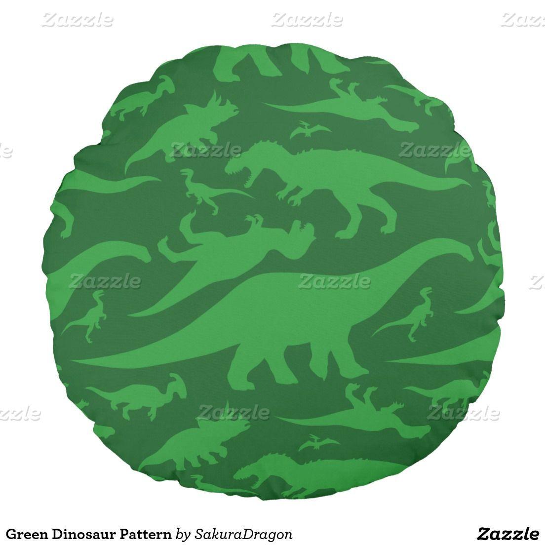 Green Dinosaur Shops Logo - Green Dinosaur Pattern Round Pillow | Pillows! | Pinterest ...