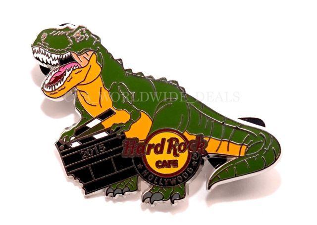 Green Dinosaur Shops Logo - Hard Rock Cafe 2015 Hollywood Ca Jurassic World T Rex Green Dinosaur ...