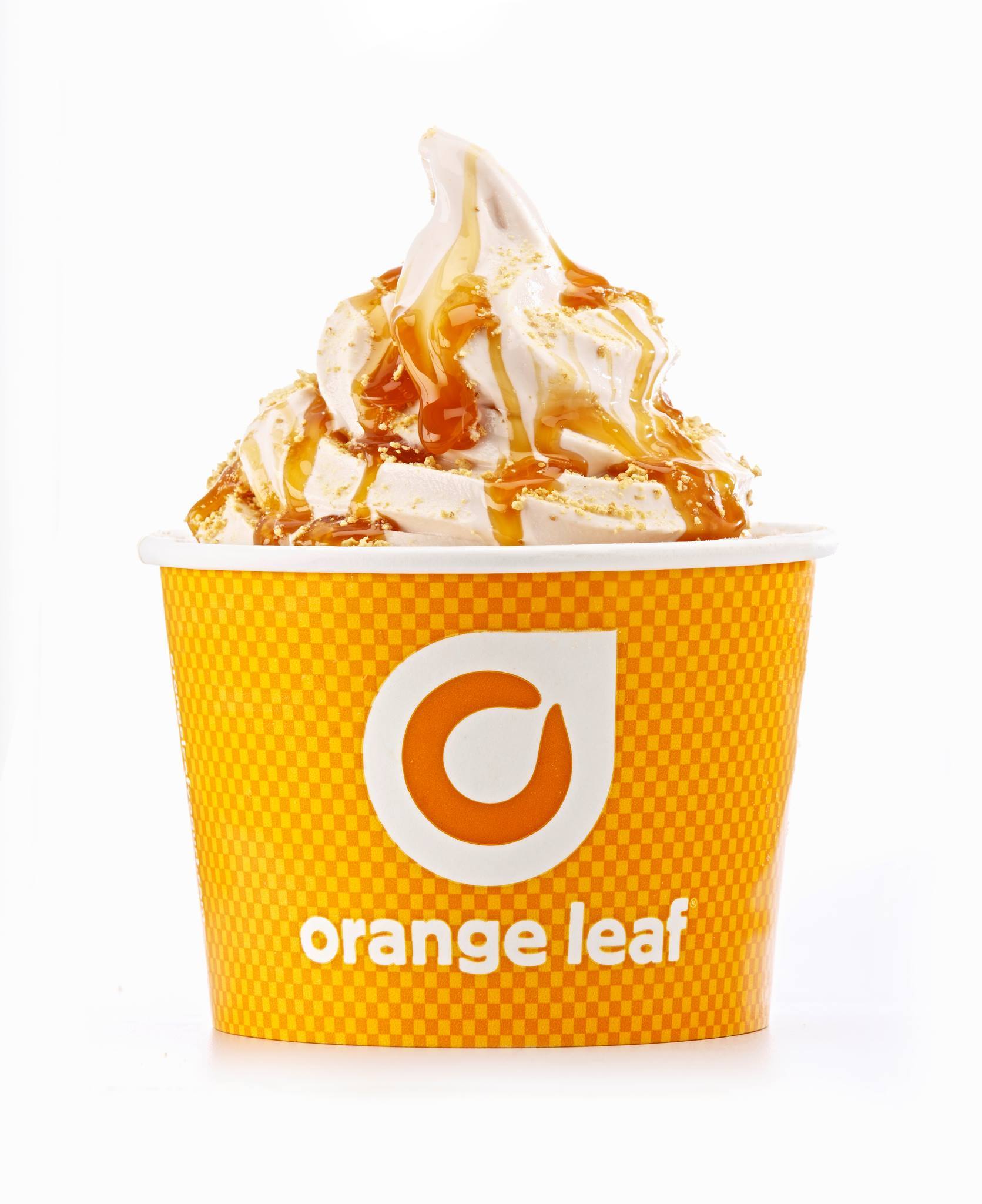 Orange Leaf Yogurt Logo - Orange Leaf Frozen Yogurt Indulges in New Salted Caramel Froyo
