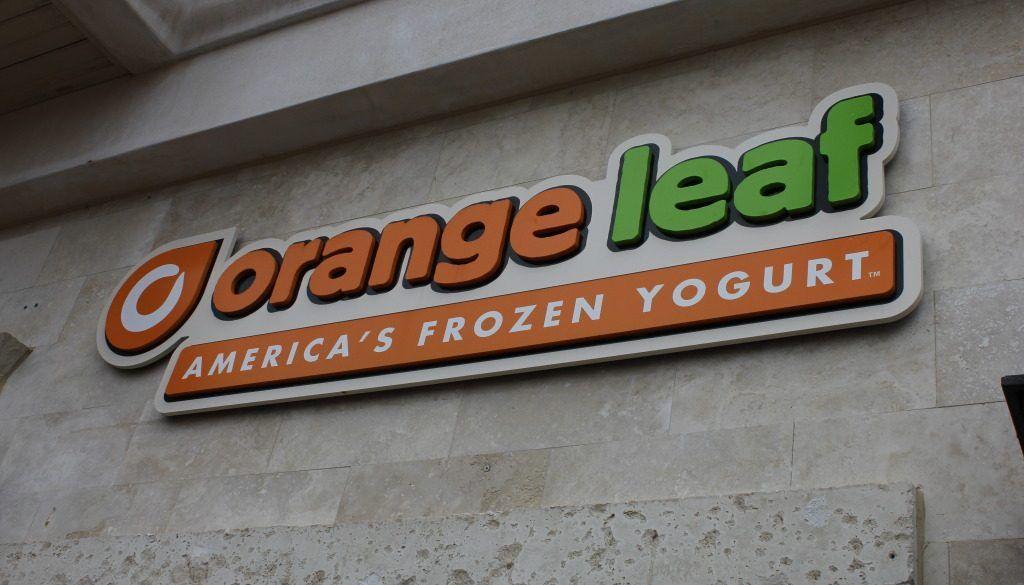 Orange Leaf Yogurt Logo - Orange Leaf Frozen Yogurt - 30A Food and Wine
