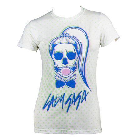 Walmart Dot Com Logo - Bravado - LADY GAGA Bubble Dot Skull Logo Juniors Tee T-Shirt ...