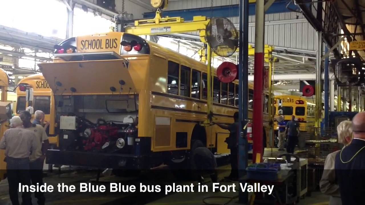 Blue Bird Corporation Logo - Tour of Blue Bird Corp. bus plant in Fort Valley - YouTube