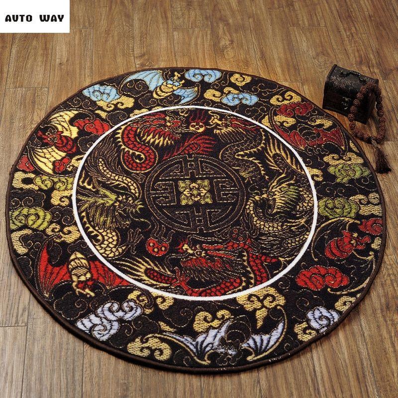 Supreme King Logo - Chinese style Supreme King Dragon pattern Round carpet Study blanket ...