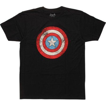 Walmart Dot Com Logo - Captain America Distressed Dot Logo T Shirt