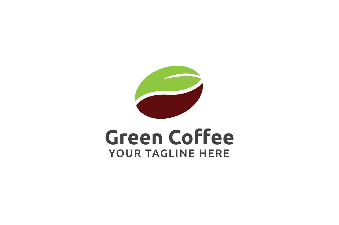 Coffee Logo - Green Coffee Logo Template Logo Templates Creative Market