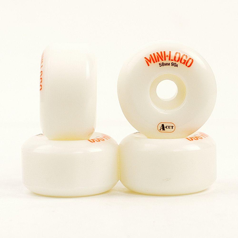 White Wheel Logo - Mini Logo Wheels Hybrid ACut White 58mm 90a - Forty Two Skateboard Shop