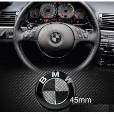 White Wheel Logo - BMW Black White Carbon Fibre Logo 45mm Steering Wheel Emblem Badge ...