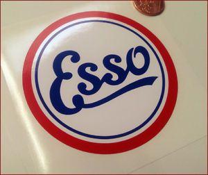 Retro Circle Logo - ESSO 110MM CIRCLE LOGO Decal Sticker Vintage Retro Petrol Gas Pump ...