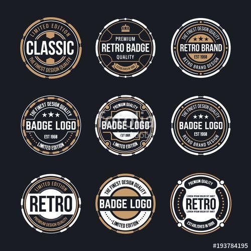 Retro Circle Logo - Circle Vintage and Retro Badge Design Collection Stock image