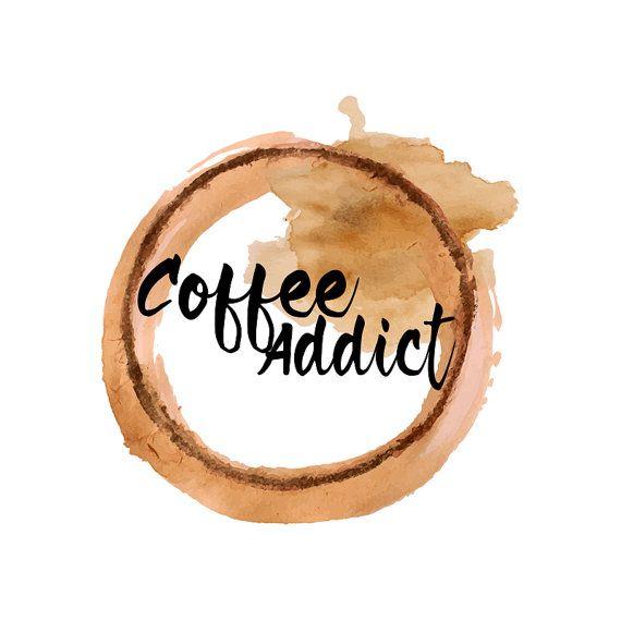 Coffee Logo - Coffee Stain Watercolor Logo Design, Watercolour Logo, Coffee Logo