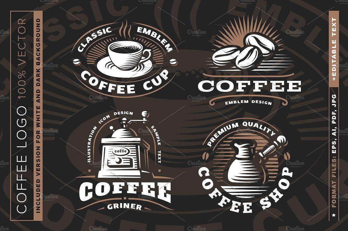 Coffee Logo - Coffee logo set ~ Logo Templates ~ Creative Market