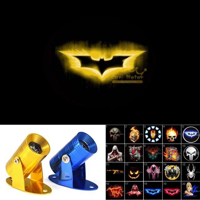 Batman Spotlight Logo - 3D Yellow Batman Logo Motorcycle Ghost Shadow Spotlight Laser ...