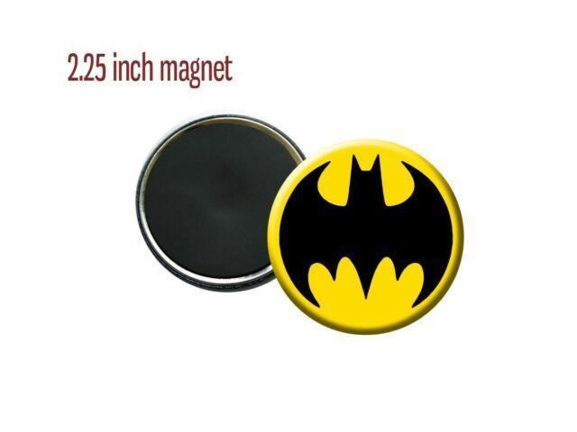 Batman Spotlight Logo - Batman Retro Spotlight Logo Circular Black on Yellow 2 1/4 Inch ...