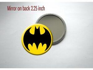 Batman Spotlight Logo - Batman Retro Spotlight Logo Circular Black on Yellow Pocket/Purse ...