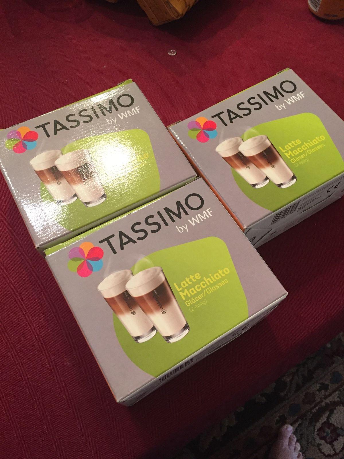 Tassimo Logo - Kingwood Set of 6 glass Latte Glasses - Tassimo logo $10