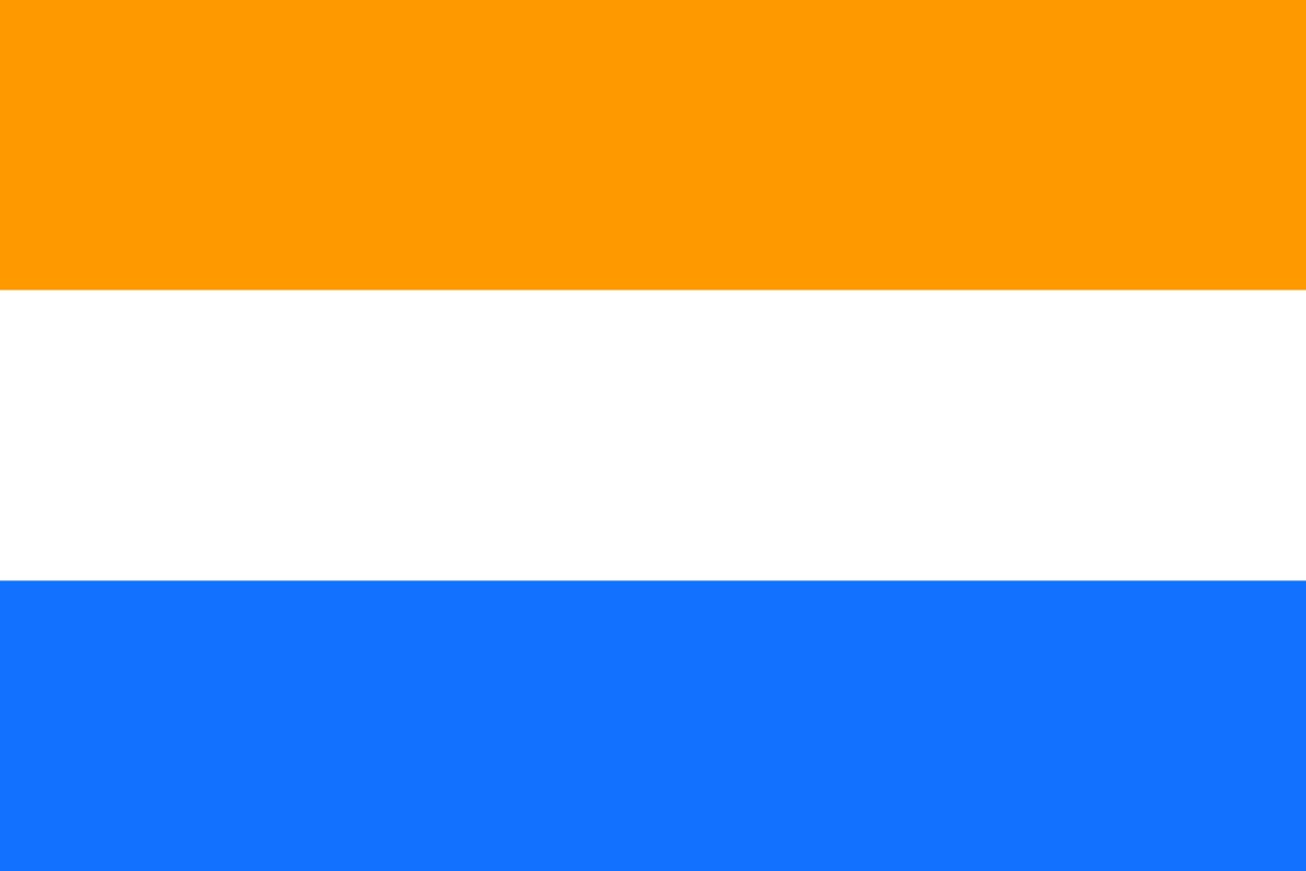 Orange and Blue Flag Logo - Prince's Flag