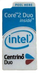 Intel Centrino Logo - INTEL CENTRINO DUO STICKER LOGO AUFKLEBER 16x33mm (303)
