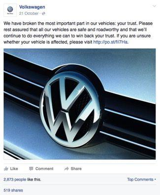 Broken VW Logo - DMA. The Volkswagen scandal: What to do when social media turns