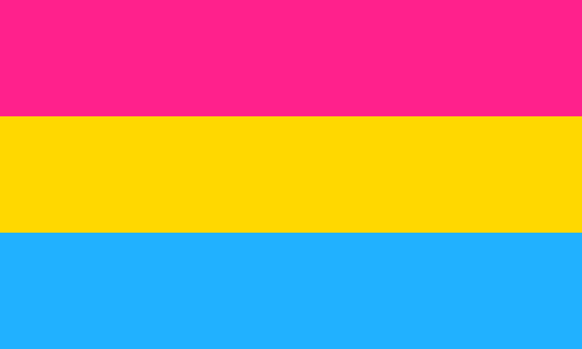 Orange and Blue Flag Logo - Pansexual pride flag