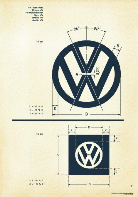 Broken VW Logo - Circle. Layman's layout
