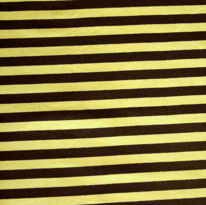 Striped Brown and Yellow Logo - The Fabric Fairy Brown And Yellow 3 8 Stripe Cotton Lycra Knit Fabric