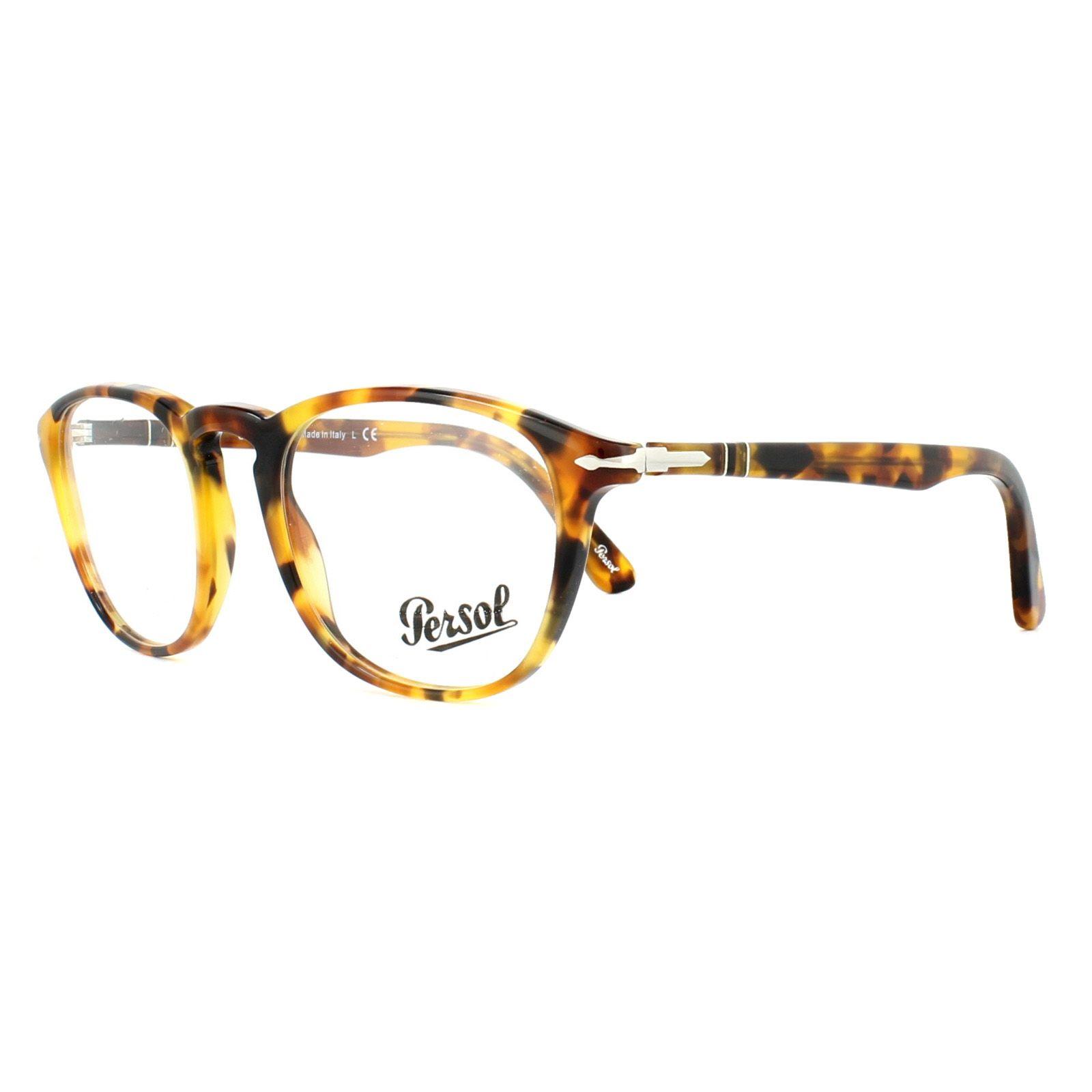 Striped Brown and Yellow Logo - Persol Glasses Frames PO3143V 1050 Striped Brown Yellow 47mm Mens ...