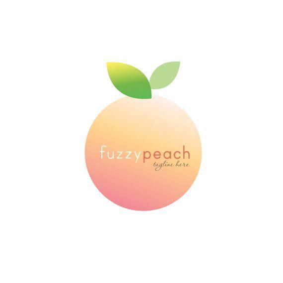 Peachd Logo - Logo design - customizable Pre-made modern orange peach green in ...